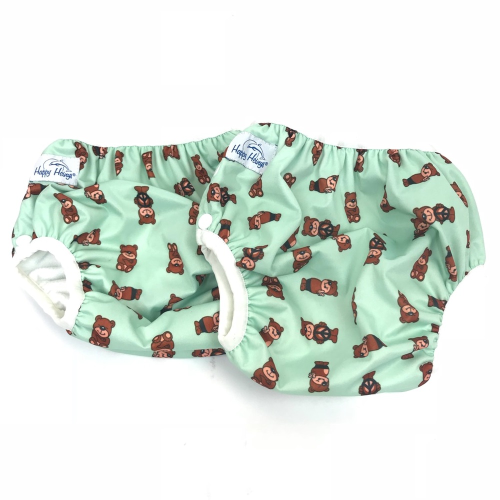 Happy Heinys Diapers Peace Bear Lot of 2